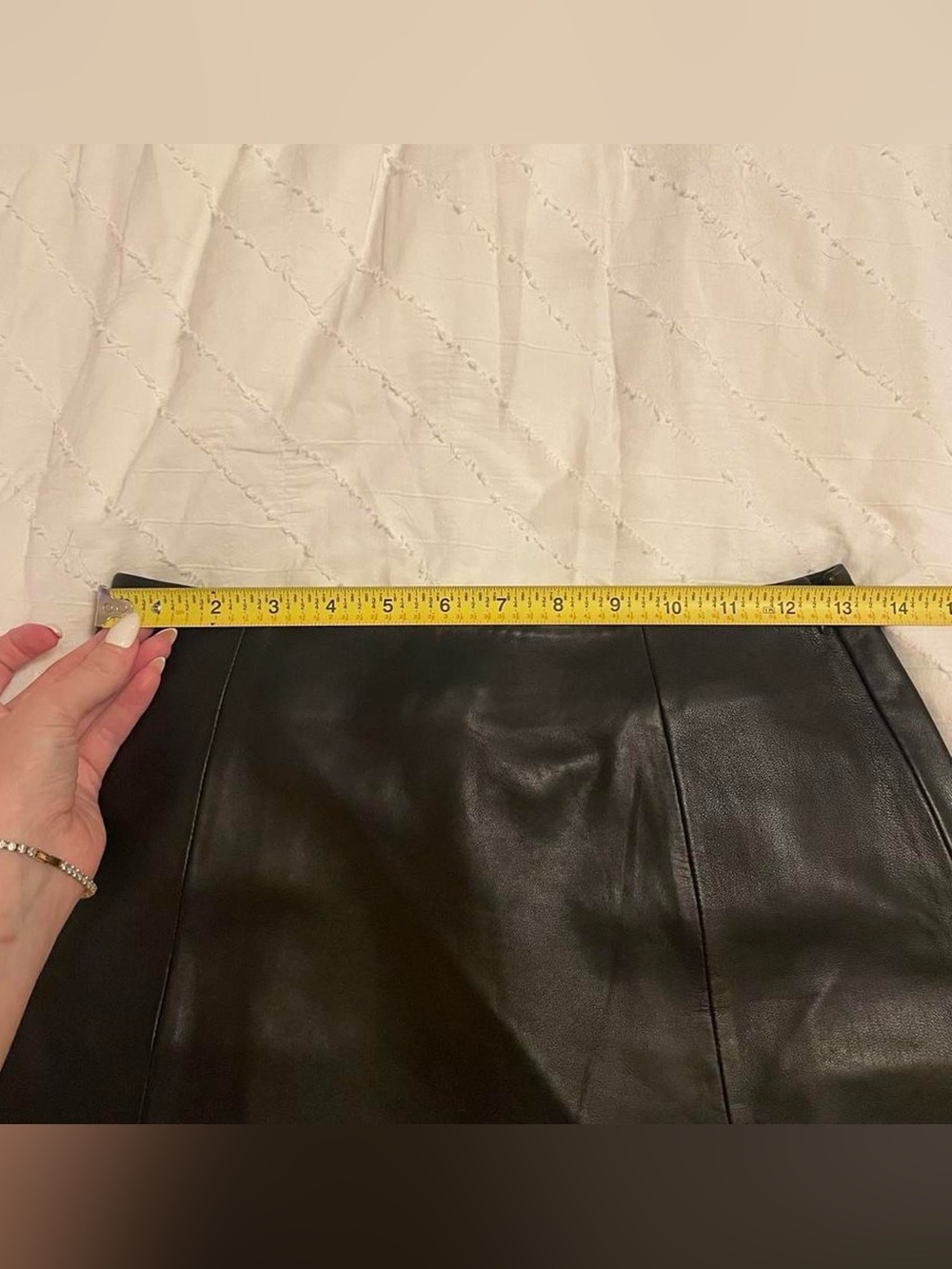🖤 REFORMATION x VEDA • NWT, Margie Genuine Leather Mini Skirt - Picture 11 of 13